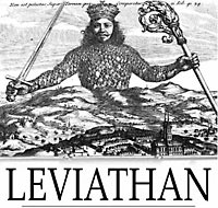 Титул книги Томаса Гоббса "Левиафан" (1651 г.).