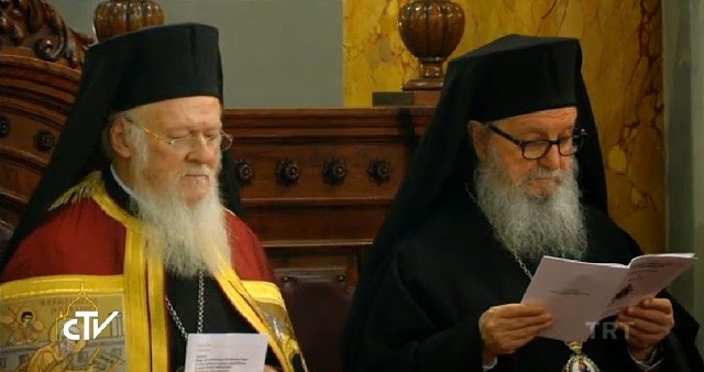 Патриарх Варфоломей на папской мессе