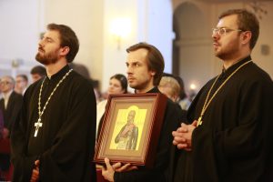 Православное духовенство на освящении костела